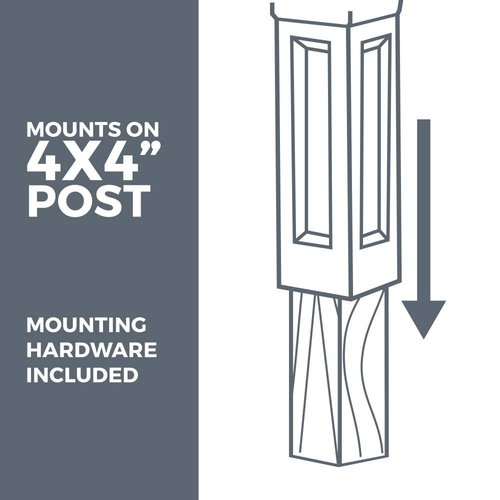 Step2 Mailmaster Hudson Mailbox & Post, Weather Resistant, Large Outdoor Mailboxes, Made of Durable Plastic, Easy to Install, Flag Included, Black
