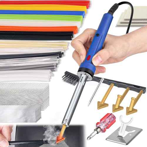 130W Plastic Welder Kit Deluxe,3-in-1 Plastic Welder Soldering Iron Kit,Professional Surface Repair Tool for Car Bumper with 5 Welding Tips,for Car Bumper Dashboard Kayak Repairs (Blue)