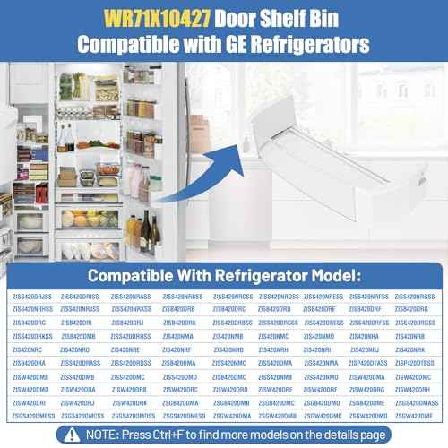 WR71X10427 Door Gallon Bin Compatible With GE Refrigerator Door Shelf Bin Rack ZISS420DRISS ZISS420NM ZISB420DRH ZIS420NRJ ZISW420DRG, Door Shelf Bin Replace 945734 AP3190209 AH698135 EA698135