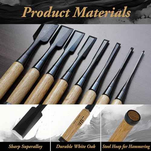 SUIZAN Japanese Wood Chisel 1-7/16" (36mm) - Professional Oire Nomi Woodworking tools