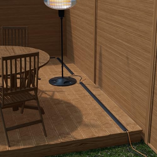 D-Line 6ft Black Floor Cord Cover Cable Protector for Extension Cords