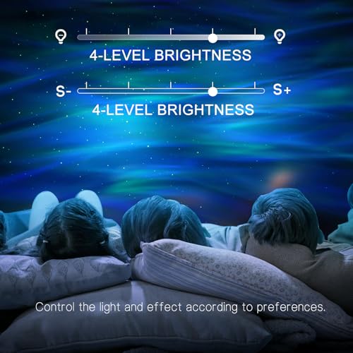 HODANS Black Aurora Projector with 33 Light Effects, Night Light & Bluetooth Speaker