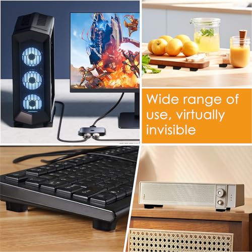 Large Black Rubber Feet for Electronics 16PCS Self-Adhesive Bumpers