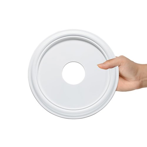EIFHYT Molded Nylon Ceiling Medallion for Light Fixtures and Ceiling Fans, 16"OD x 4"ID x 3/4"P (Fits Canopies up to 12-3/8") White
