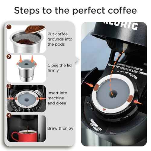 Noalto Reusable K Cups and Coffee Pods,Universal stainless steel k Cups for Keurig 2.0 and 1.0 Coffee Makers machine(2pack)