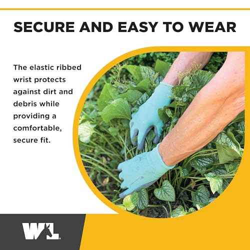 Wells Lamont Gardening Gloves for Women ? Breathable Polyester, Seamless Fit ? PU-Coated Palm for Grip & Durability ? Elastic Wrist ? Pink/Green/Purple, Medium, Pack of 3 (413MF)