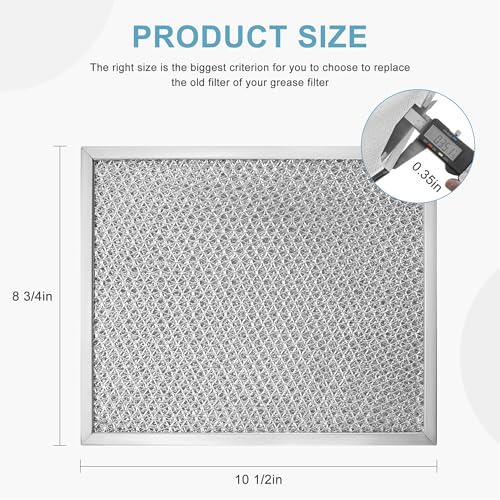 AMI PARTS 2-Pack 97006931 Aluminum Range Hood Filters for 10.5 x 8.75