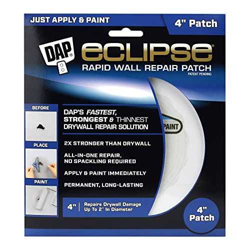 DAP Eclipse Rapid Wall Repair Patch 4 Inch - Permanent Drywall Fix Kit