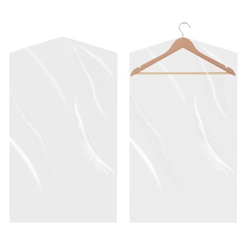 60-Pack Dry Cleaning Bags for Clothes 40-Inch Long - Clear Plastic Garment Bags for Hanging Clothes, Dry Cleaner Plastic Clothing Cover for Suits, Coat, Shirt, & Pants