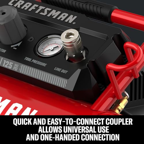 CRAFTSMAN 2 Gallon Portable Air Compressor with 10 Accessories, 125 PSI, Oil-Free, Light Weight