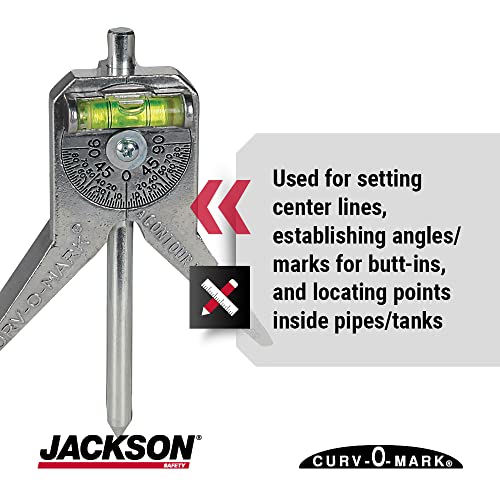 Jackson Safety Curv-O-Mark Standard #6 Pipe Marker Centering Tool, 1/2”–4” Pipes