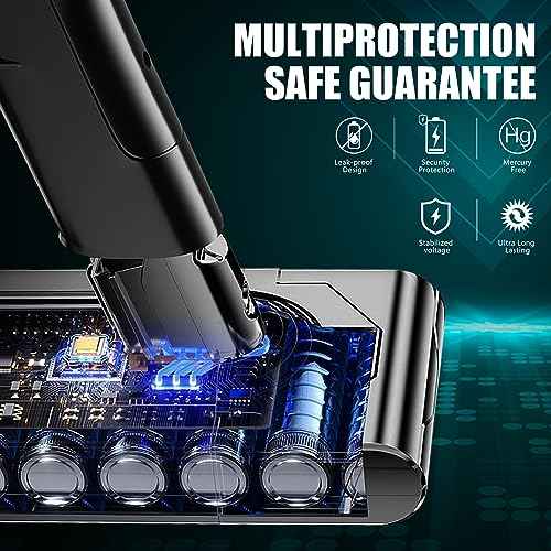 EGR Upgraded 9000mAh V8 Battery Replacement Compatible with Dyson V8 Animal Battery Replacement V8 Absolute V8 Motorhead V8 Fluffy SV10 Carbon Fiber Vacuum Cleaner 2 Filters and 3 Screws Included