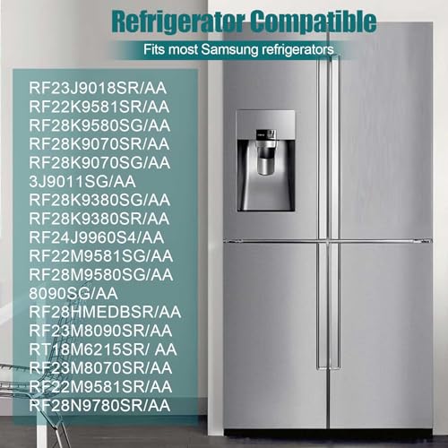 8pcs Refrigerator Door Hinge Shim Kit - Height Adjustment Spacers for Samsung (DA99-04158A / 3282540 / DA60-00314C / PS6448337) - Includes 4 Thicknesses - FOWSRHRG