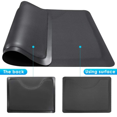 Salon mats for Hairstylist Standing Anti Fatigue 3'x4' Barber Shop Salon Floor Chair Mat - Black Square Hair Floor Mat 1/2" Thick, Hair Cutting Hairdressing Equipment