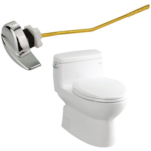 Jmkcoz Angle Fitting Side Mount Toilet Flush Lever Handle for TOTO Toilet Tank Universal Fit for Most Toilet, Toilet Repair Handle with Nut, Copper Lever