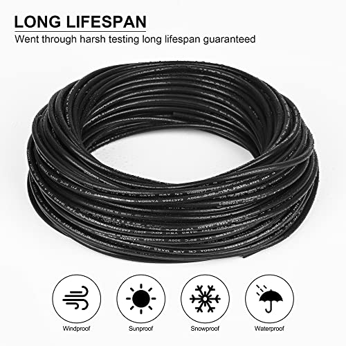 Lesnlok 50FT 18AWG 2 Conductor PVC Copper Wire for LED Lighting, Automotive, Solar