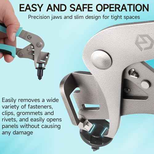 Car Clip Pliers and Disassembly Tools, Efficient Multi-Functional Automotive Snap Plier, Auto Plastic Clip Pliers, Easily Removes Plastic Fasteners, Clips, Buckles, Rivets