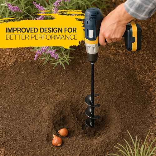 Sproot Garden Auger Drill Bit for Planting 1.6x16.5 Inch - Umbrellas and Fences Auger Post Hole Digger for Gardening and Spiral Bulb Planter Tool ? 3/8 Inch Hex Drive Compatible