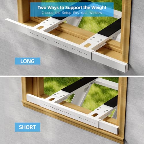 WEKIS White No-Drill Window AC Support Bracket Supports Up to 300LBS