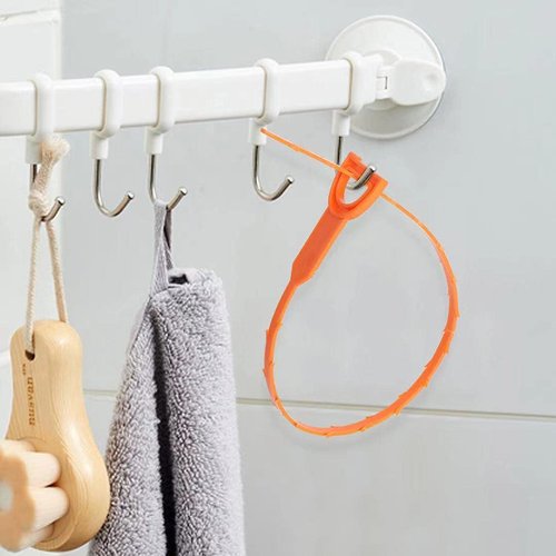 LSLCQW 5 Pack 25inch Drain clog remover, Snake Drain Cleaner Hair Clog Remover tool, Shower kitchen sinks and bathtubs, sink snake, hair toilets sewer pipe drain cleaning tools.