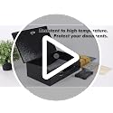 Large Fireproof Document Safe Box with Key Lock - Black, xydled