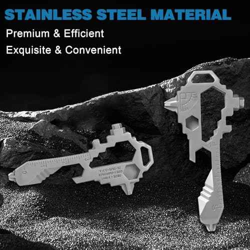 Herda Keychain Multitool ? EDC Tool with 17+ Functions Gifts| Small Bottle Opener keychain with Screwdriver, Wrench, and Box Cutter for Travel, Outdoor, and Everyday Use ? TSA Safe