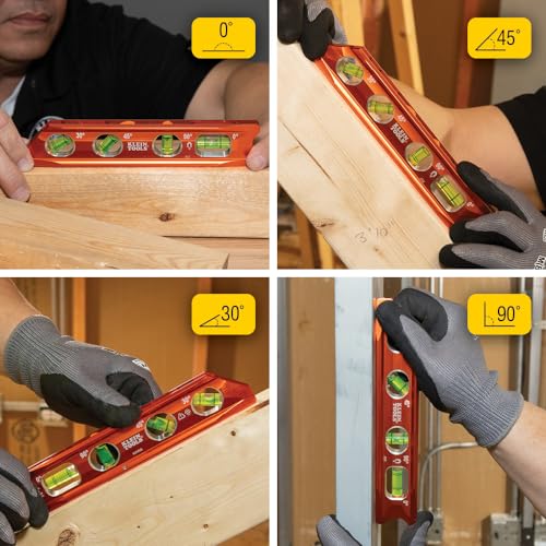 Klein Tools 935RB 8-Inch Magnetic Billet Torpedo Level, Standard