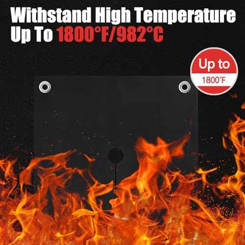 1/5"(5mm) Welding Blanket Fireproof, 5 Pack 12'' x 12'' Heat Shield Welding Pad, Brazing Heat Shield for Torch, Brazing Blanket for Pipe Soldering, Flame Resistant Brazing Mat for Plumbing, HVAC