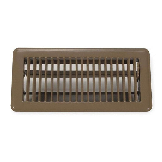 Rocky Mountain Goods Brown Floor Register Vent for 4-Inch by 10-Inch Vent Openings (Item Dimensions 11.5" x 5.5") - Easy Adjust Air Supply Lever - Premium Finish - Heavy Duty for Walk on Use