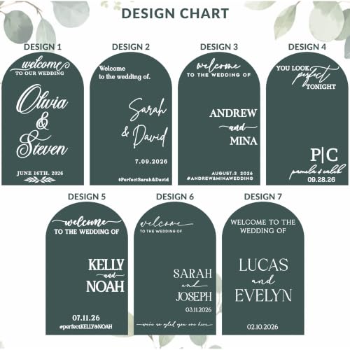 11 Wedding Mirror Decal - Personalized Custom Vinyl Welcome Sign for Reception