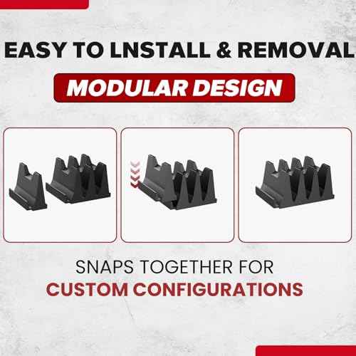 40 PCS Efficient Modular Wrench Organizer, Wrench Holder for Tool Drawer Storage, Wrench Tool Organizers with Metric & SAE Label, Professional Wrenchs Rack Organizer Set, Black