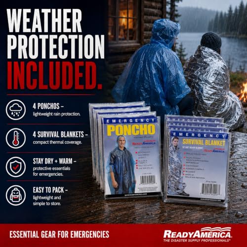 Ready America 4-Person Deluxe 72-Hour Emergency Kit Backpack