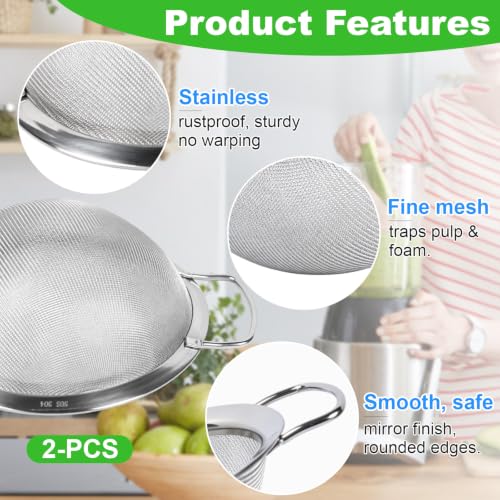 2-Pack Nama J2 Compatible Juice Strainer 50 & 30 Mesh – Stainless Steel