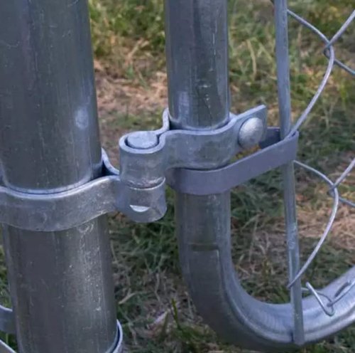 Dailydanny 2 Pack Chain Link Fence Frame Gate Post Female Hinge with Bolts and Nuts (1-7/8 Inch)