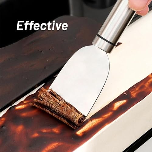 2 Pack Stove Scraper for Tough Case - Wide Using Stainless Steel Scraper for Stove BBQ Grill Kitchen - Scraper for Cleaning Stove Top, Cooktop, Oven, Glass Scraper