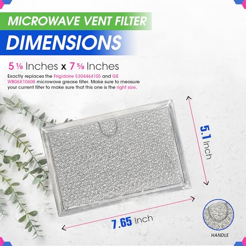 Bagean 5.1x7.6 in Microwave Filter for Frigidaire 5304464105 (Variation 2) Grease Replacement