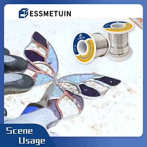 60/40 Solder for Stained Glass, 1 Lb Spool, Dia 1/8"(3.0MM),Tin Lead Stained Glass Supplies