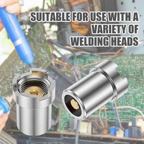 4PCS 510 Thread Magnetic Adapter Kit, Universal Threaded Screw Converter for Soldering Iron, Metal Connector Adapters for Circuit Board Repair Tools