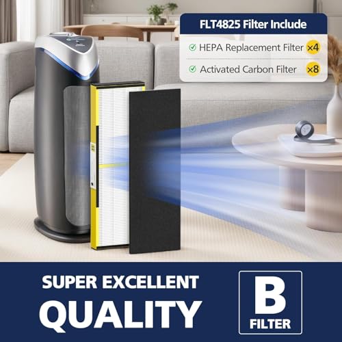 Cabiclean FLT4825 HEPA Filter B Replacement for AC4825/AC4825E - 4 Filters + 8 Carbon Pre-Filters