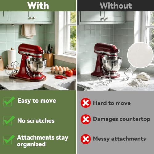 MLKSI 2-in-1 Mixer Slider with Storage for KitchenAid 4.5-5 Qt Tilt Head Mixer - 5 QT