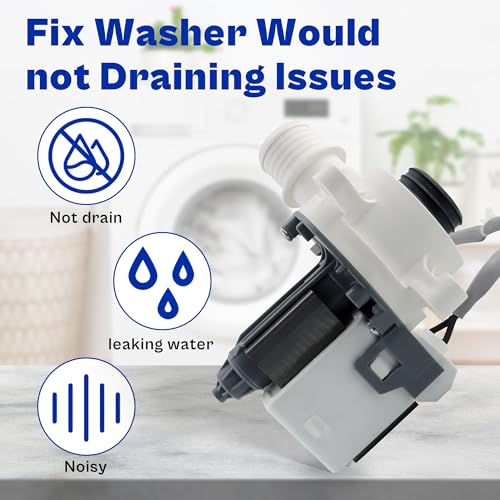 GE Washer Drain Pump 290D1201G003 WH23X28418 Compatible, GTW680/GTW490 Series