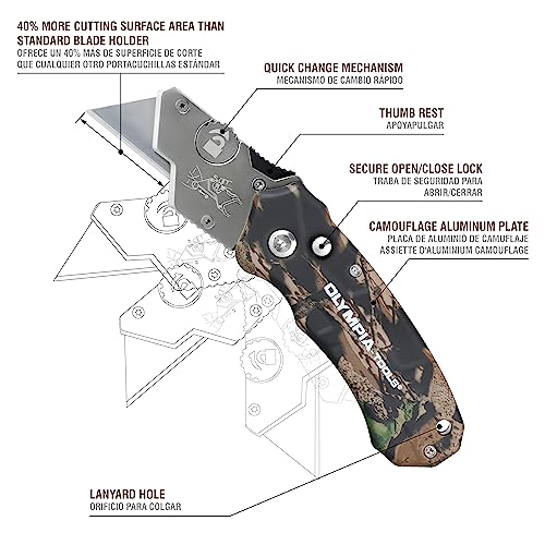Knife Folding Camo Utility Green