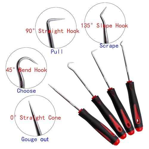 Long Set,Oil Seal Hook, Pull Out The Hook, Oil Seal Screwdriver Pull Out and Remove. Assembly and Removal of Small Parts,Automobile, Electronics Home Repair Tools