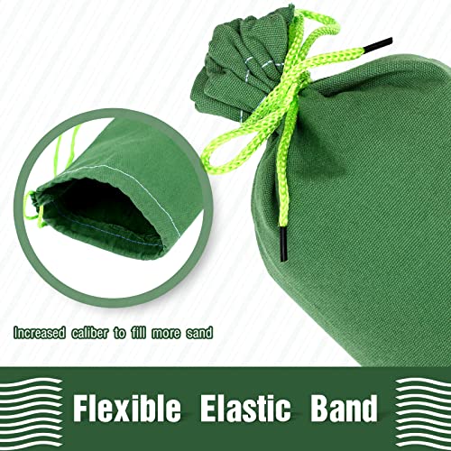 Threan 4 Pack 3ft Flood Barrier Sandbags for Flood Prevention - Green, Heavy Duty Canvas