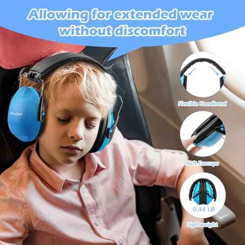 ProCase Noise Cancelling Headphones for Kids Toddler, SNR 27dB Noise Reduction Ear Muffs, Hearing Protection for Monster Jam, Concerts, Fireworks, Shooting, Air Show, Autism Sensory Needs -Blue