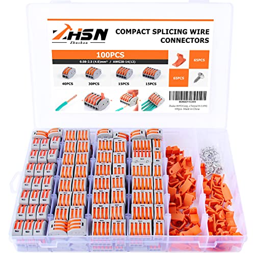 Zhushan 230 PCS Electrical Wire Connectors Nuts Kit - 28-12 AWG, Multiple Conductor Sizes