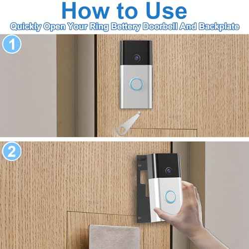 Ring Video Doorbell Key Replacement Tool, Doorbell Camera Opening Key Tool Compatible with Ring Battery Doorbell (2024 Release) with Small No Soliciting Signs, Secure Removal Key Tool (2 Pcs)