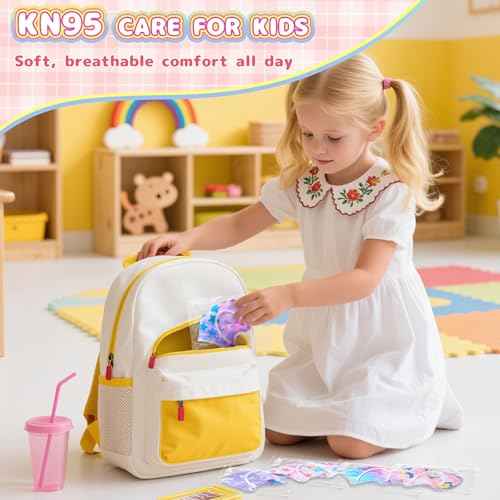 FENFEN Kids KN95 Face Mask Disposable - 50 Pack KN 95 Kid Masks Children Small Size Breathable Girls Kids KN95 Unicorn Mask Mascaras KN95 Para Ni?os