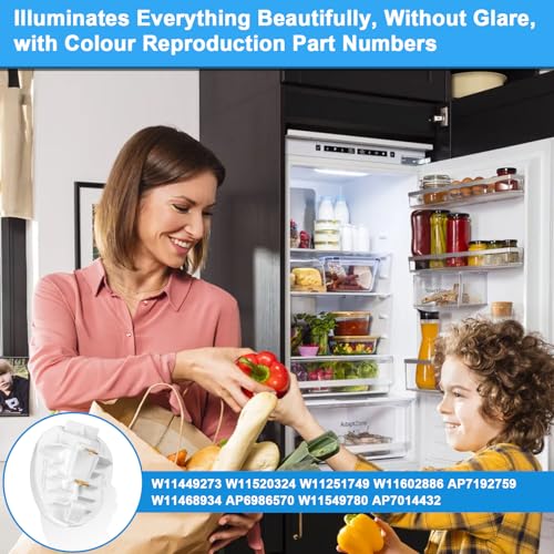 Earthtec W11251749/W11602886 Refrigerator Light Bulb - 120V 4.2W LED Replacement for Whirlpool Amana Kenmore
