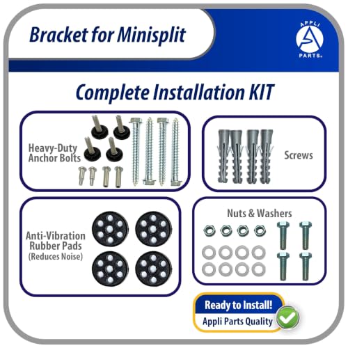 AP APPLI PARTS APAB-3160 Heavy Duty Wall Mount Bracket for Mini Split AC Units Up to 352 lbs
